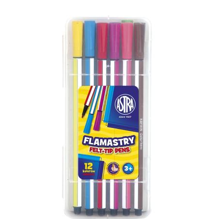 Flamastry heksagonalne 12kol.