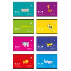 BLOK TECHNICZNY A4/10 KOLOROWY BARWIONY W MASIE