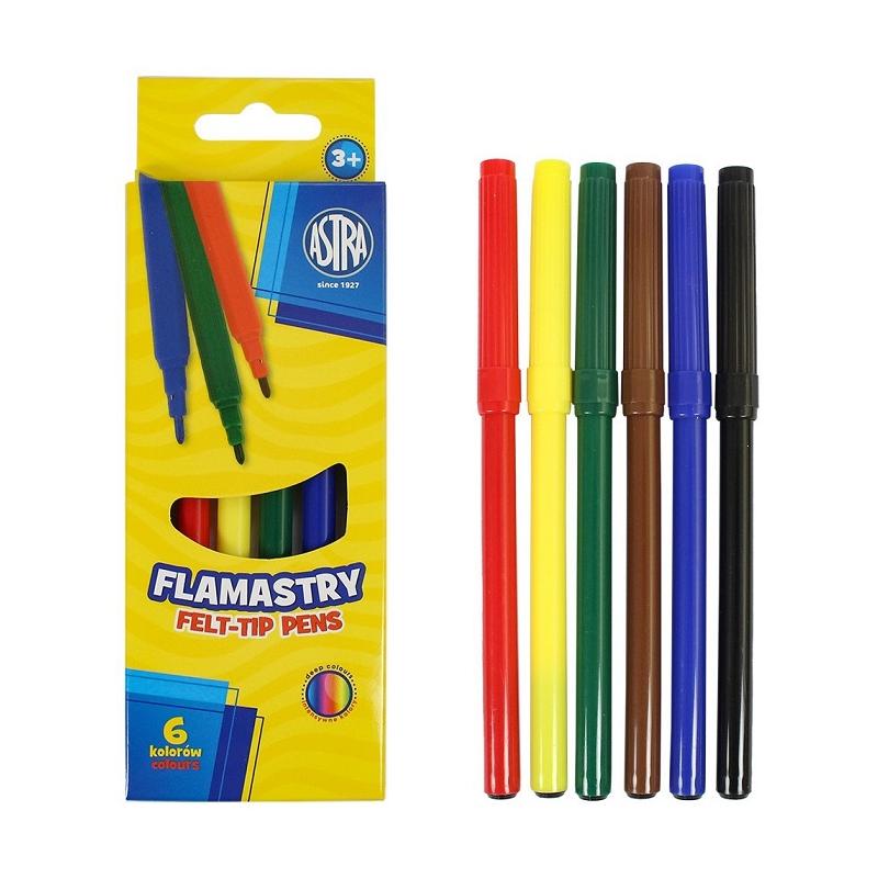 ASTRA Flamastry 6 kolorów