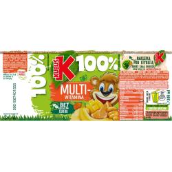 SOK KUBUŚ 100% MULTIWITAMINA/MALINA 300ML