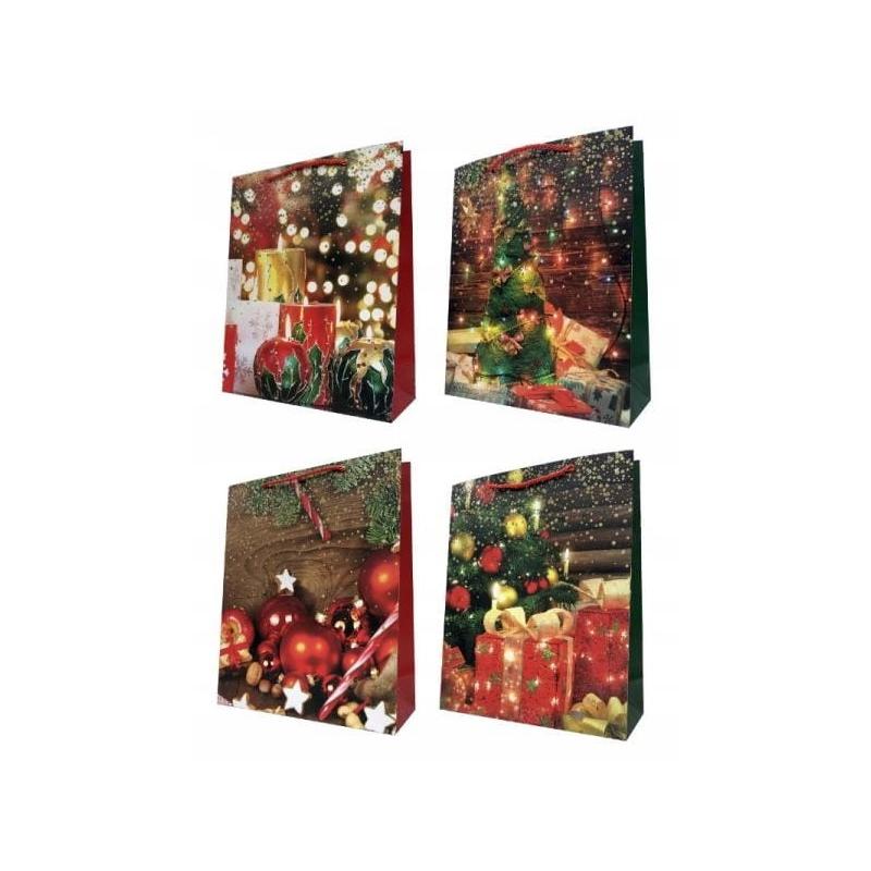 Torba prezentowa 30x41 5x12cm świąteczna różne wzory FH