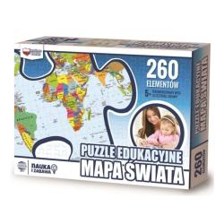 Puzzle edukacyjne Mapa świata ZACHEM