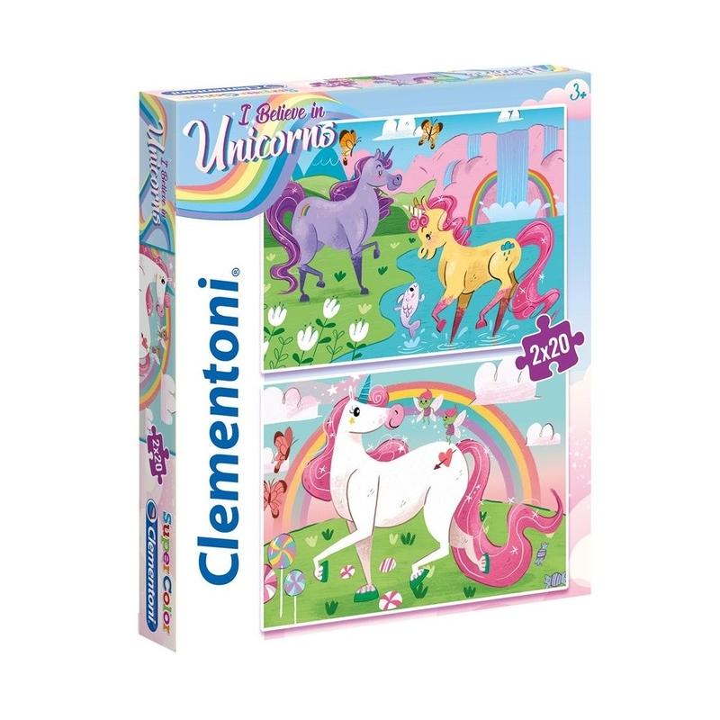 Puzzle 2x20 el. Unicorn Briliant 24754 CLEMENTONI