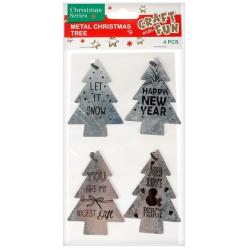 Ozdoba BN zawieszka metalowa 4szt 412802/0562/star