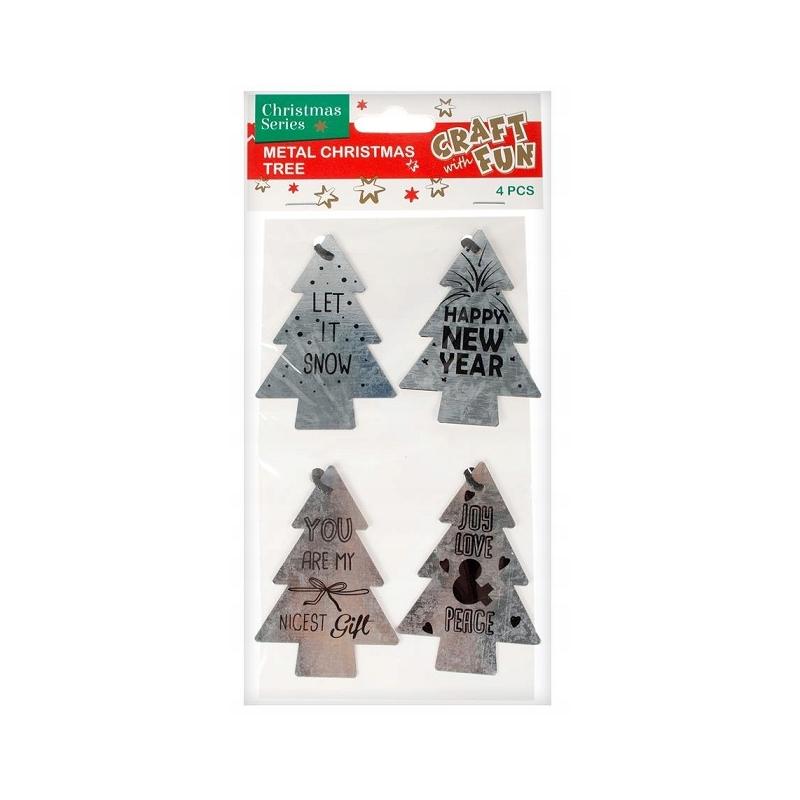 Ozdoba BN zawieszka metalowa 4szt 412802/0562/star