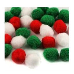 Ozdoba dekoracyjna pompon kaszmirowe kol 12szt. ALIGA