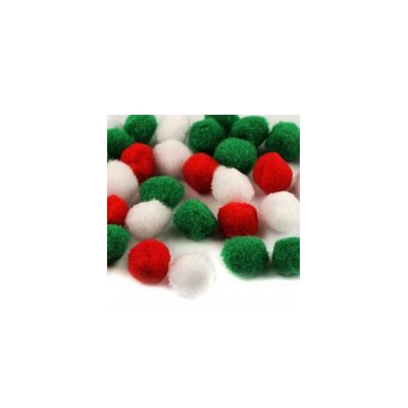 Ozdoba dekoracyjna pompon kaszmirowe kol 12szt. ALIGA