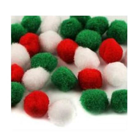 Ozdoba dekoracyjna pompon kaszmirowe kol 12szt. ALIGA
