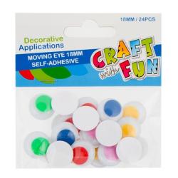 Ozdoba dekoracyjne Oczy 18mm Samoprzylepne STARPAK