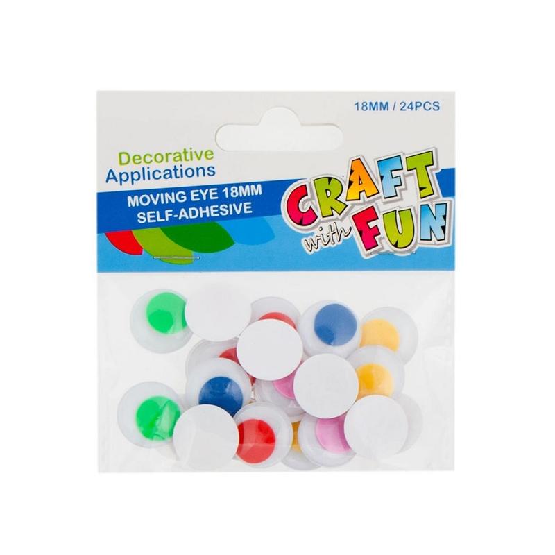 Ozdoba dekoracyjne Oczy 18mm Samoprzylepne STARPAK