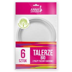 Talerze ekologiczne 6szt