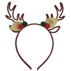 Opaska na głowę Świąteczna Rogi renifera Brąz