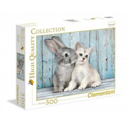 PUZZLE 500 KOT I KRÓLIK