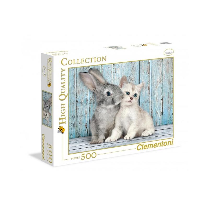 PUZZLE 500 KOT I KRÓLIK
