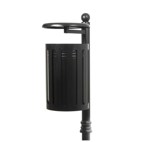 Kosz parkowy z popielnicą 110x35cm, stalowo-żeliwny 35l