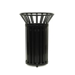 Kosz parkowy z popielnicą 85cm, stalowo-żeliwny 35l