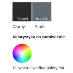 Kosz parkowy z popielnicą 85cm, stalowo-żeliwny 35l