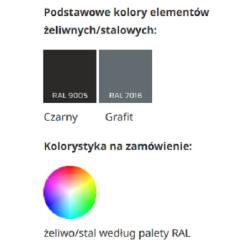 Stojak rowerowy stalowo-żeliwny 6 miejsc 0702