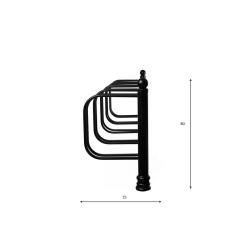 Stojak rowerowy stalowo-żeliwny 5 miejsc 0703