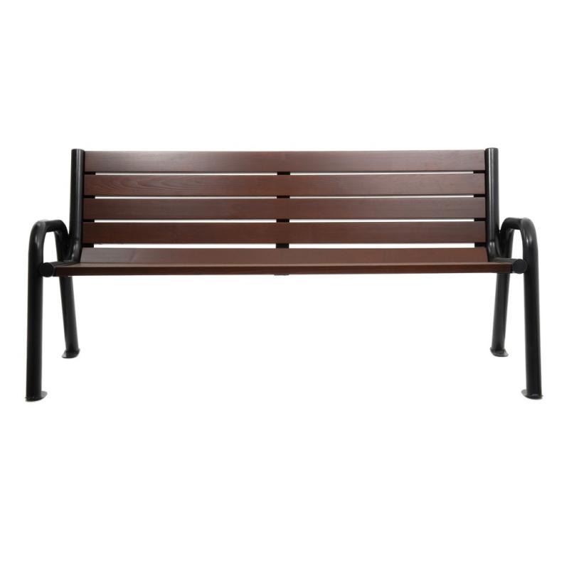 Parkowa ławka stalowa 180x40x80 cm z oparciem