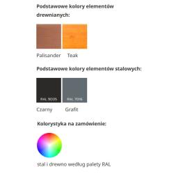 Parkowa ławka stalowa 180x50x85 cm