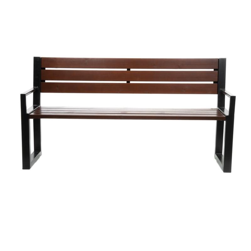 Parkowa ławka stalowa 180x50x85 cm z oparciem