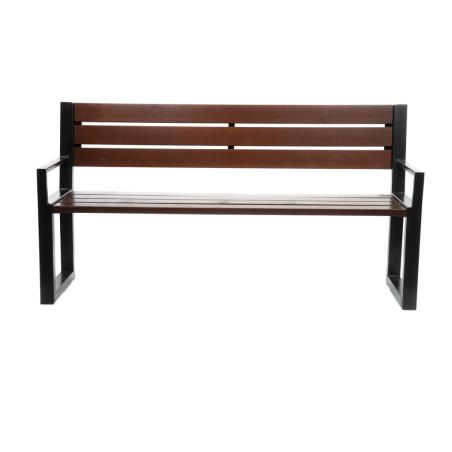 Parkowa ławka stalowa 180x50x85 cm z oparciem