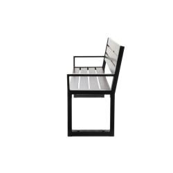 Parkowa ławka stalowa 180x50x85 cm z oparciem