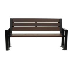 Parkowa ławka stalowa 180x45x80 cm z oparciem