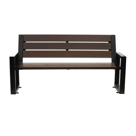 Parkowa ławka stalowa 180x45x80 cm z oparciem