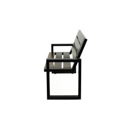 Parkowa ławka stalowa 180x45x80 cm z oparciem