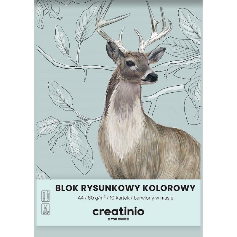 Blok rysunkowy A4 kolor 10k 80g Creatinio TOP2000