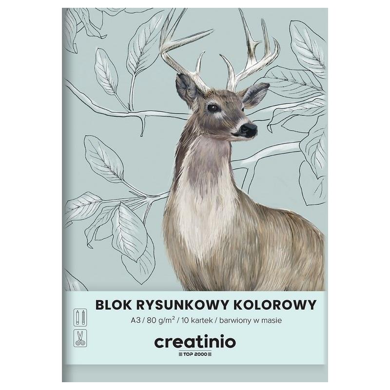 TOM Blok rysunkowy A3 kolor 10k 80g CREATINIO