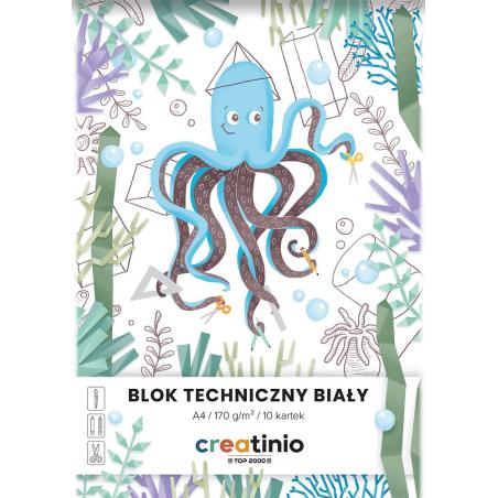 TOP Blok techniczny A4 biały 10k 170g CREATINIO