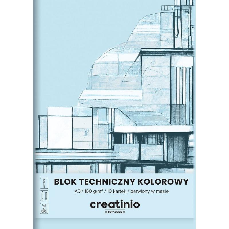 TOP Blok techniczny A3 kolor 10k 160g CREATINIO