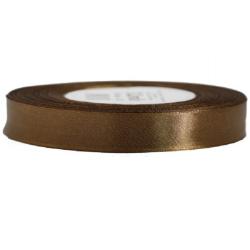 WSTĄŻKA SATYNOWA 12MM/32MB CIEMNOBRĄZOWA