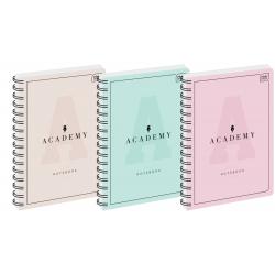 Kołozeszyt A4 100k kratka Academy Pastel (AC) INTERDRUK