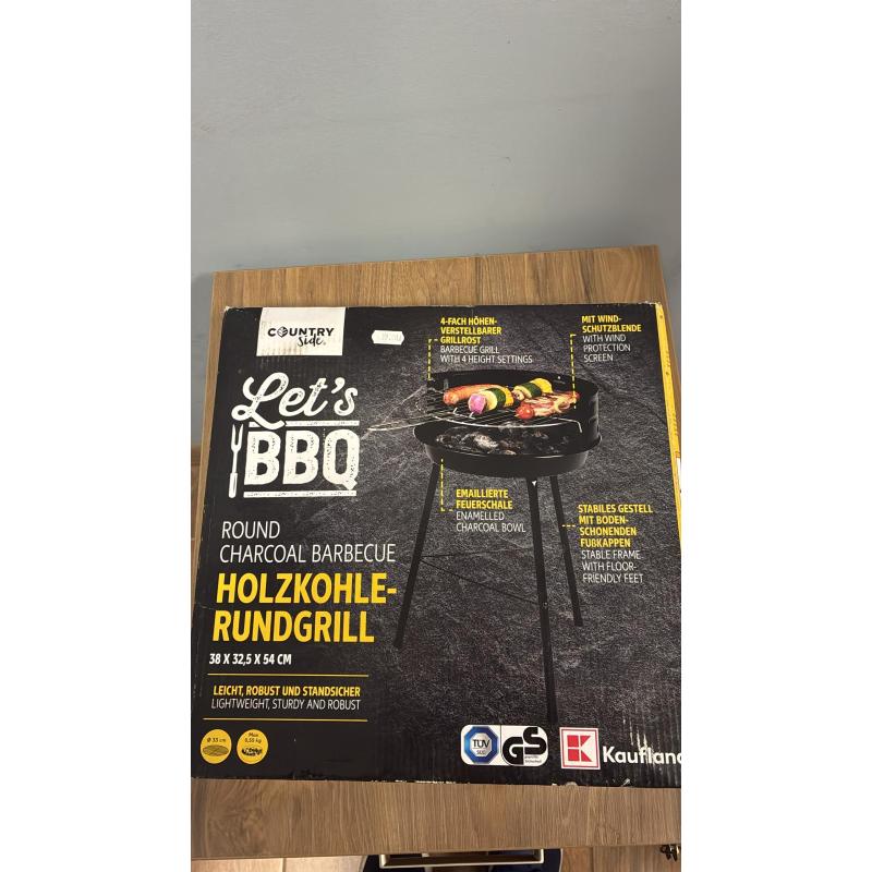 Grill okrągły na węgiel drzewny