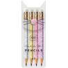 Ołówek HB 4szt. mini Gliter (MeG) INTERDRUK