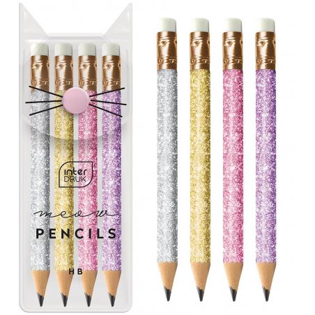 ОЛІВЕЦЬ 4ШТ МІНІ ГЛІТЕР (MeG)