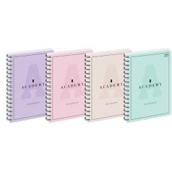 Kołozeszyt B5 100k kratka Academy Pastel (AC) INTERDRUK