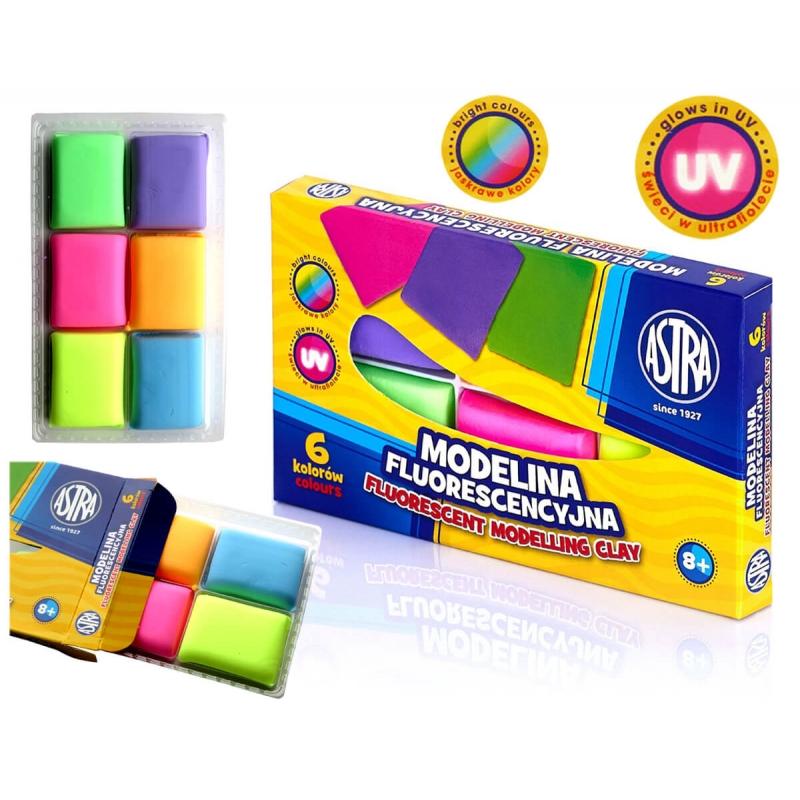 Глина для ліплення 6 kol fluo ASTRA