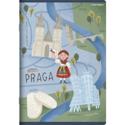 Zeszyt A5 16k Cities of the World kratka 70g TOP 2000