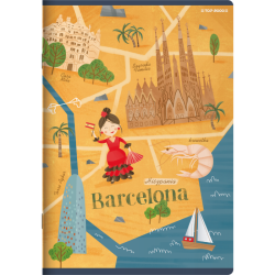 Zeszyt A5 16k Cities of the World kratka 70g TOP 2000