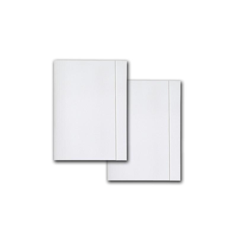 Папка з гумкою білого кольору А4 barb.250г