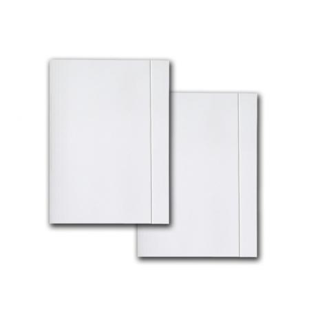 Папка з гумкою білого кольору А4 barb.250г