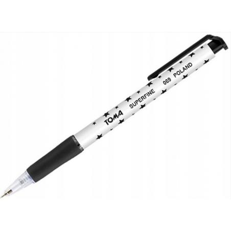 Długopis S-Fine Automat. czarny 0,5mm TOMA