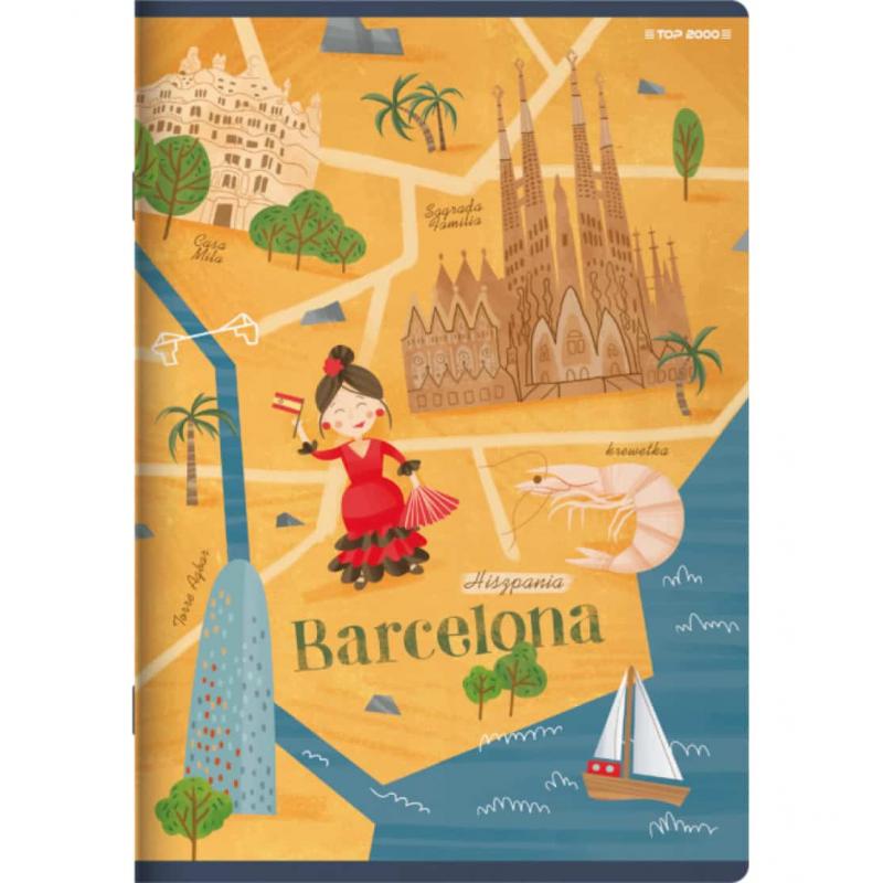 Zeszyt A5 32k Cities of the World kratka 2022 TOP 2000