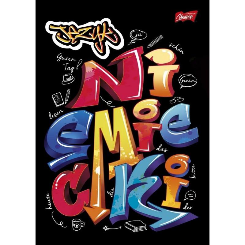 Zeszyt A5 60k kratka J. niemiecki UNIPAP