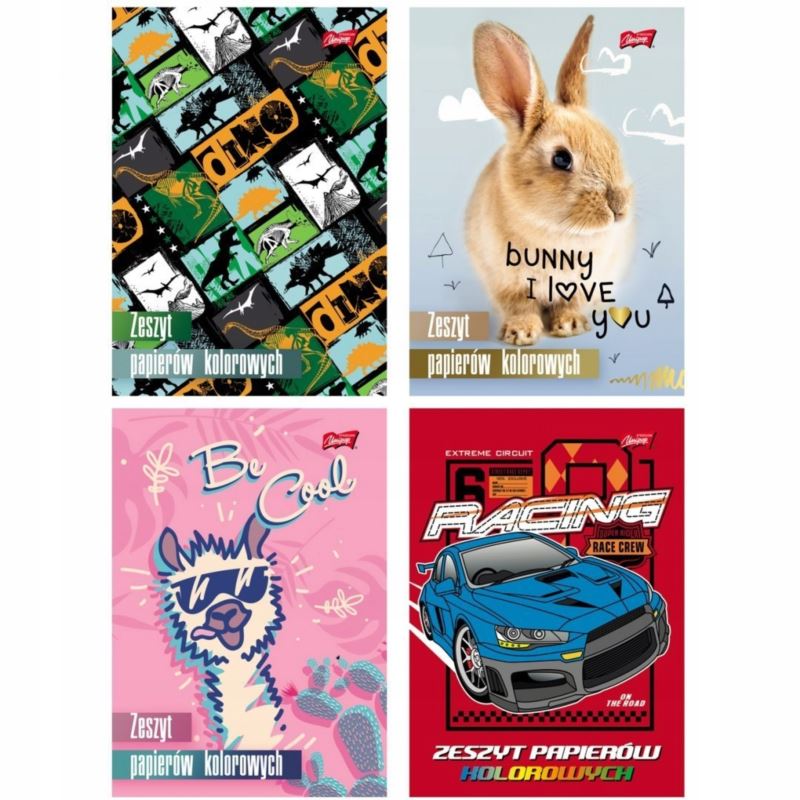 Zeszyt papierów kolorowych